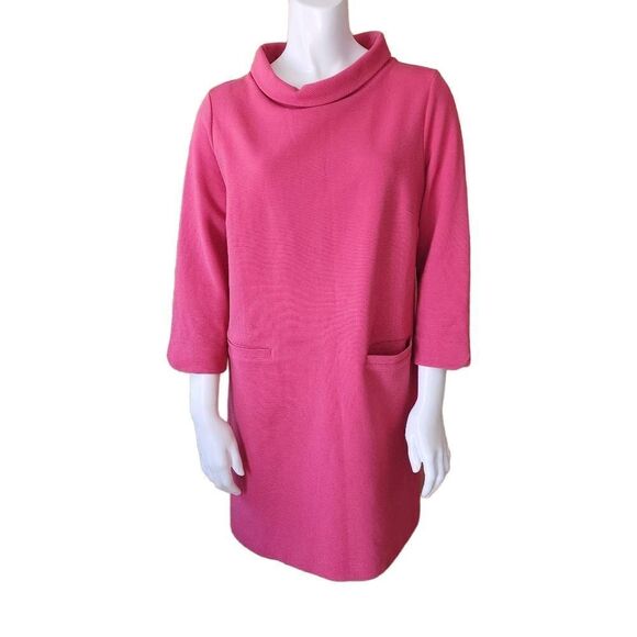 Boden Pink Ribbed Tunic Dress with Pockets (10R) - Picture 4 of 7